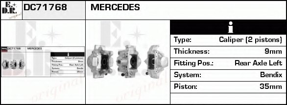 EDR DC71768 Brake Caliper